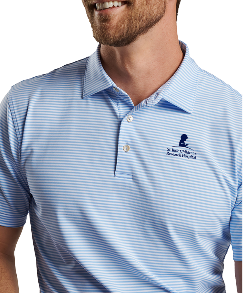 Primary image St. Jude Striped Peter Millar Performance Polo Shirt